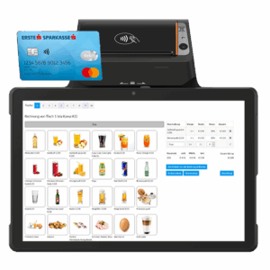 Kassapay P3 MIX - 10.1" Display Tablet, NFC und Karteneinschub-BANKOMATFUNKTION, 80mm Thermobondrucker, 2D-Barcodescanner, WLAN, 4G, 4GB+32G